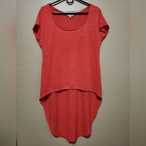 High-Low Orange Top Sz S